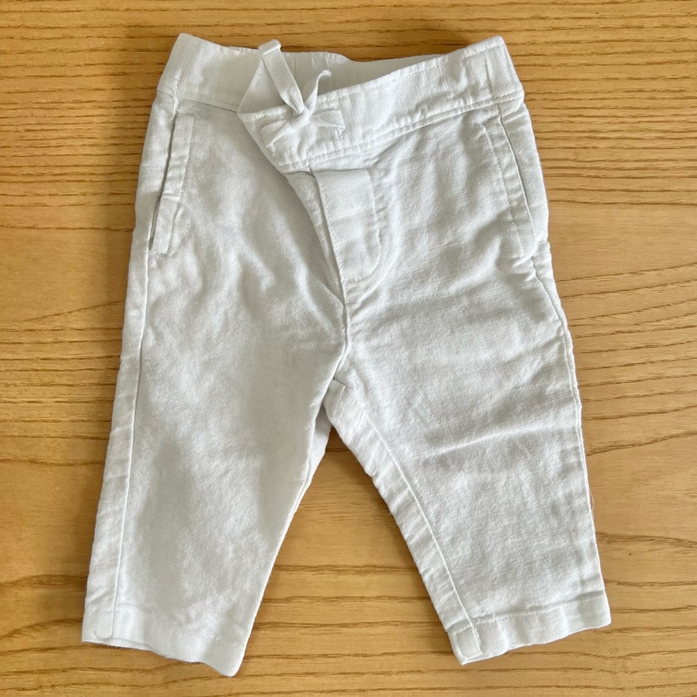 Janie and Jack white linen pants—Easter outfit!